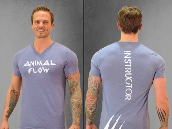 blue v neck mens side by side cut out