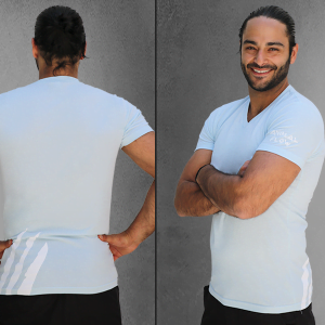 V-Neck T-Shirt (Men’s) Light Blue, Black or Royal Blue