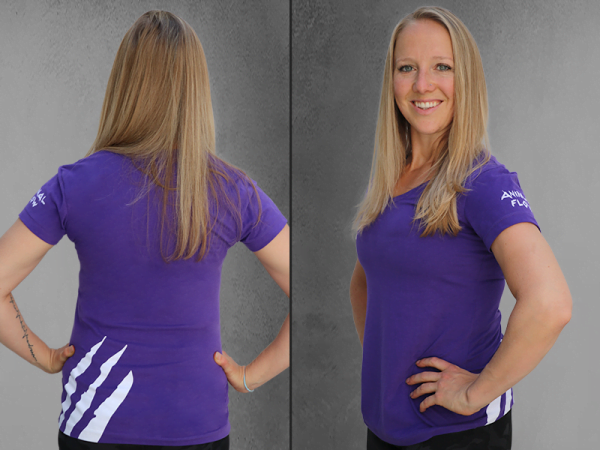 purple v neck womens side by side FLOWIST