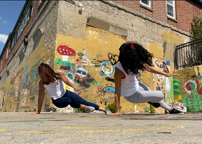 Crocodile Rolls in urban setting