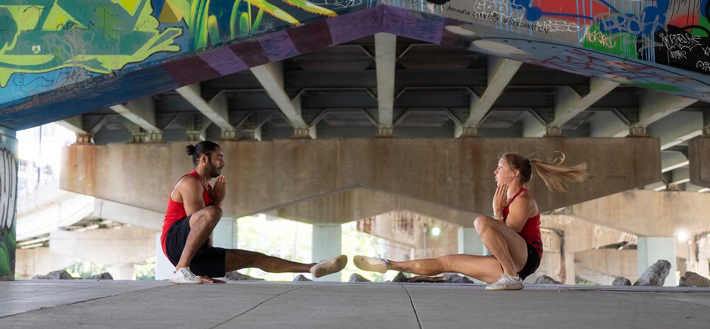 Rosh and Freyja Front Kickthroughs