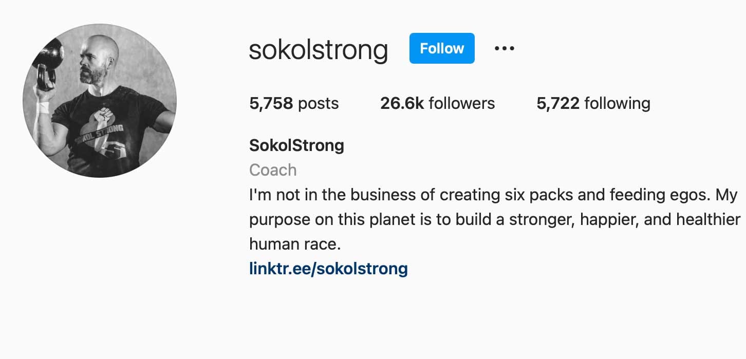 image of instagram account sokolstrong