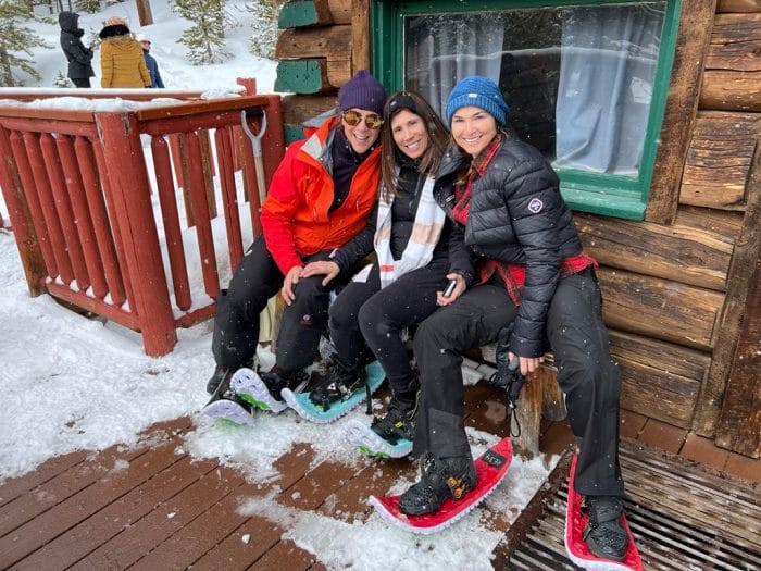 Joanna Butler and two fellow Flowists at the Animal Flow Retreat in Breckenridge