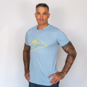 T SHIRT BLUE SIDE KICKTHROUGH (UNISEX)