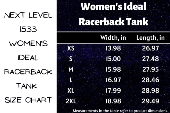 N1533 Womens-Ideal-Tank-Size-Chart N1533 Womens-Ideal-Tank-Size-Chart